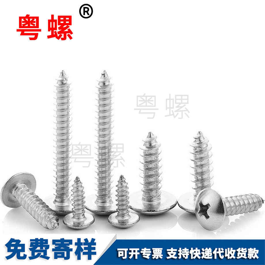 訂做鍍鎳加硬十字槽德宏大扁頭自攻德宏螺絲釘